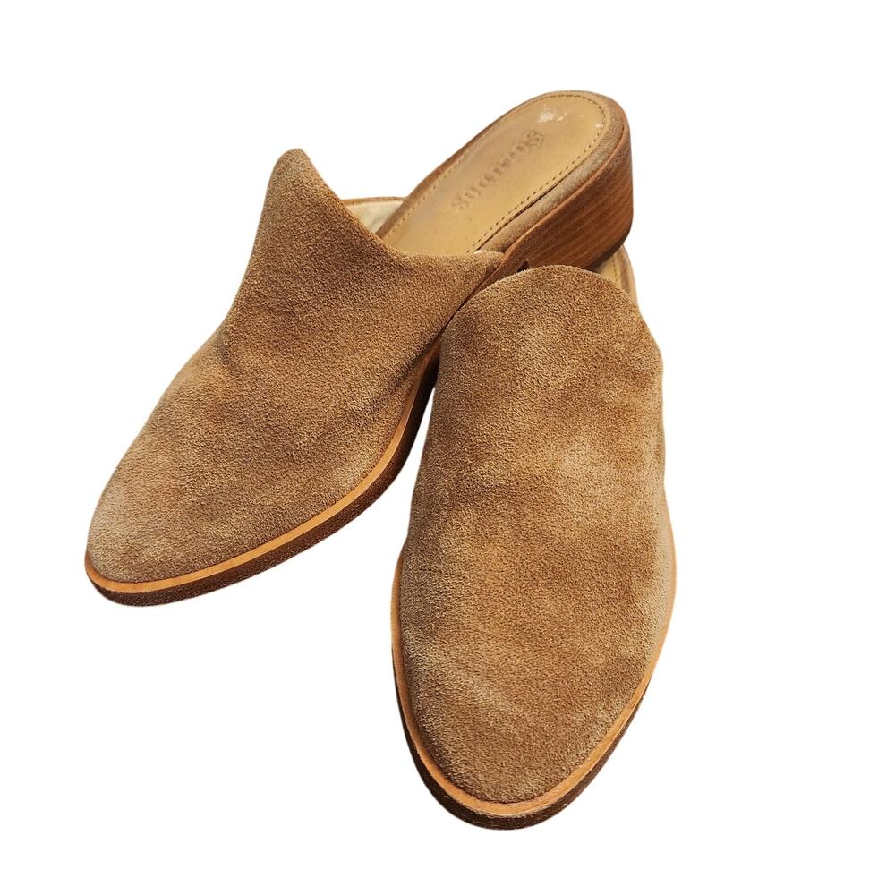Soludos Women's Tan Suede Venetian Slip-On Mules US 5